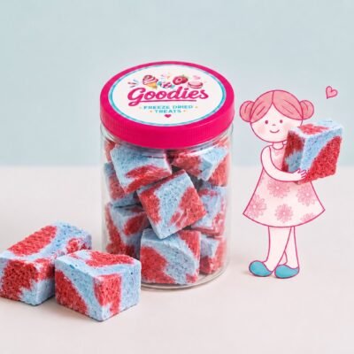 RASPBERRY BLUBERRY  CRUNCHY ICECREAM
آيسكريم الفراولة و التوت مقرقش