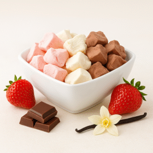 STRAWBERRY. VANILLA.CHOCO. ICY
آيسكريم الفراولة و الشوكولا و الفانيلا مقرقش