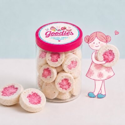 VANILLA STRAWBERRY ICY NO SUGAR ADDED
آيسكريم الفانيلا  بروتين مع حبات الفراوالة بدون سكر مضاف