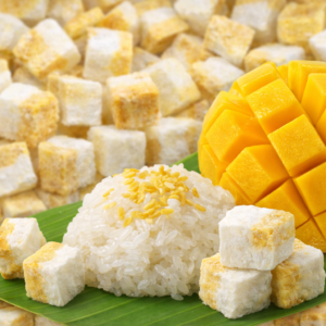 Thai Mango Sticky Rice Bites
مكعبات مانغو ستيكي رايس التايلندي مقرقش