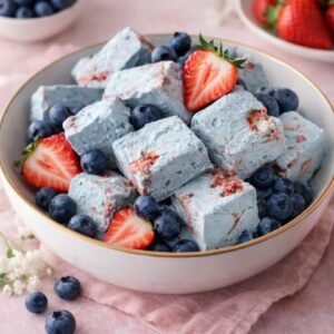 BLUEBERRY CRUNCHY ICECREAM WITH STRAWBERRY
آيسكريم البلوبيري مع قطع الفراولة مقرقش