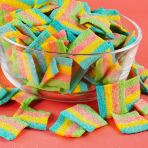 RAINBOW SOUR STRIPS CANDY
حلوى شرائط حامضة بألوان قوس قزح مقرقش
